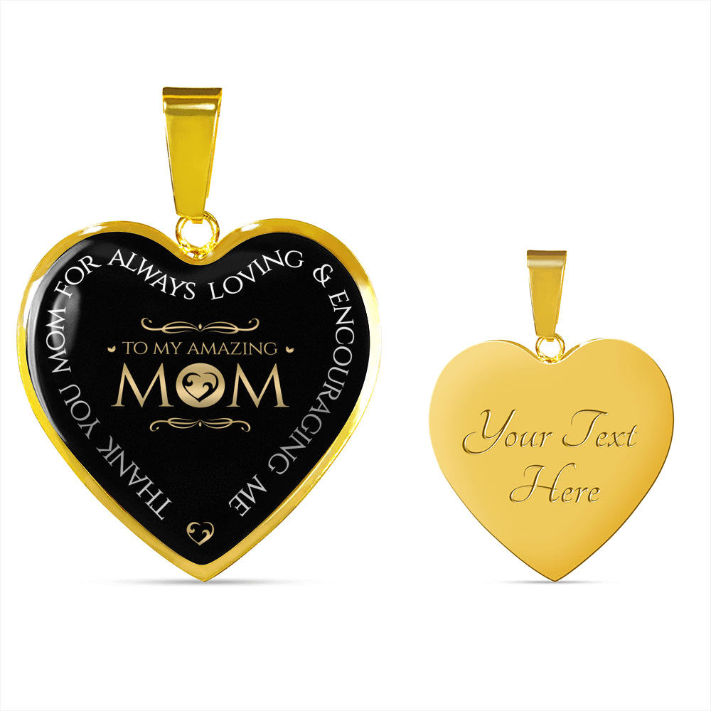 Sample Heart Necklace - To My Amazing Mom