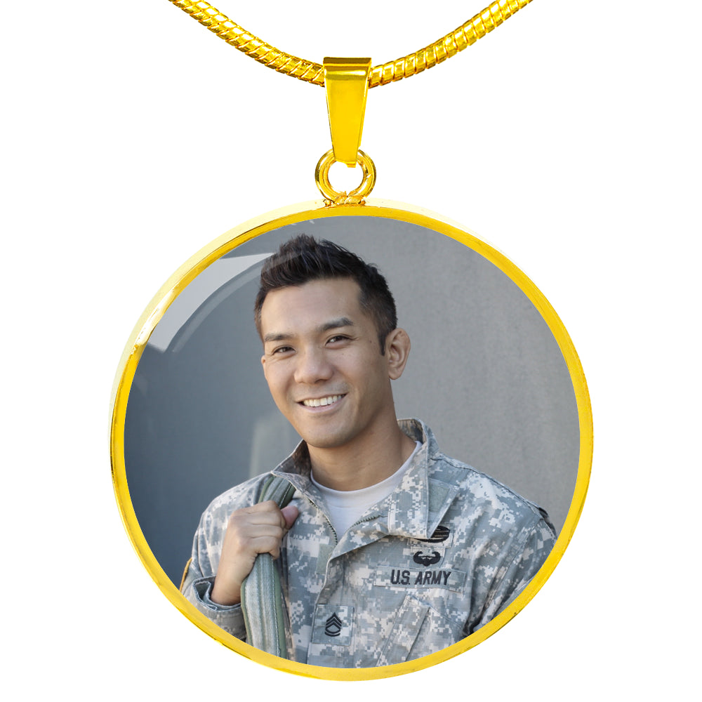 Sample Circle Necklace - Soldier Photo