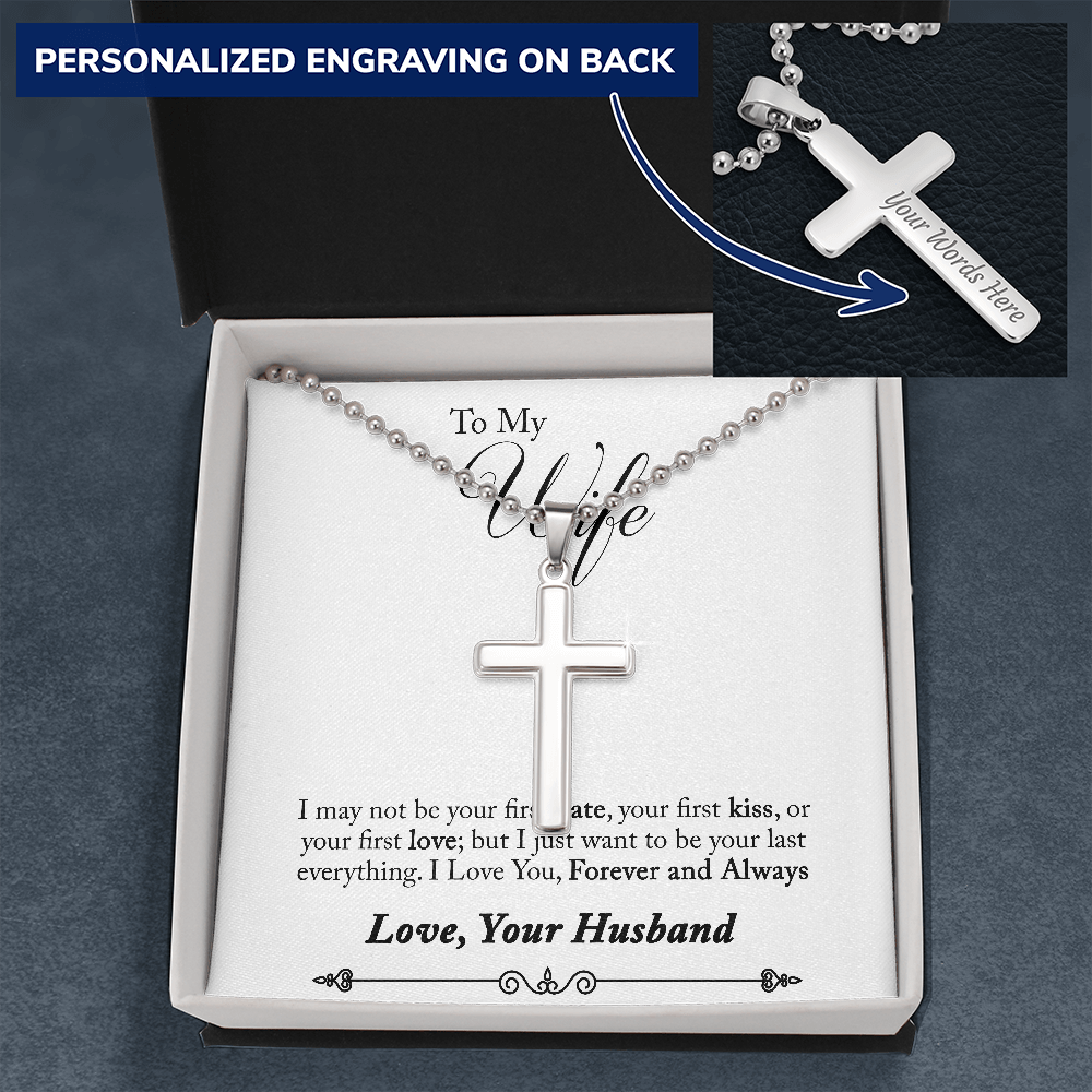 Quang Vo - Stainless Steel Cross (ball chain) with engraving