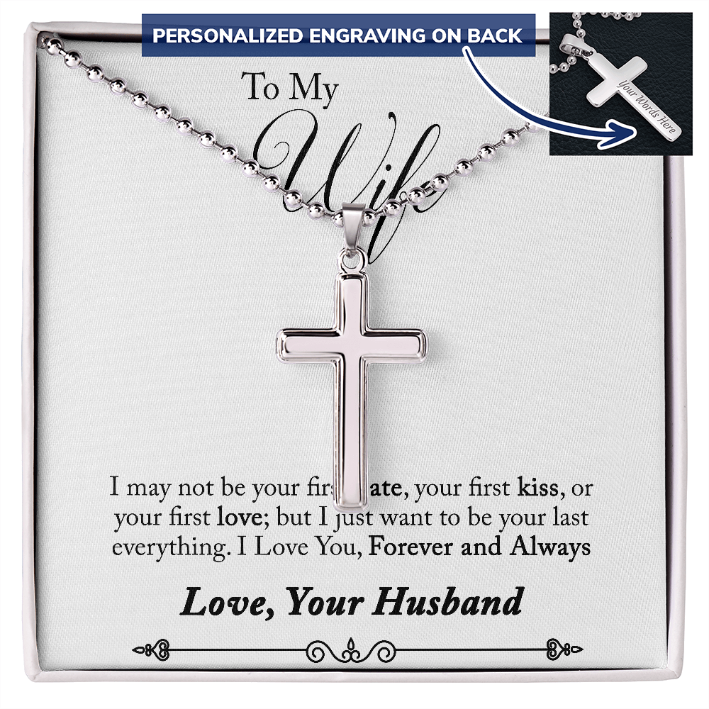 Quang Vo - Stainless Steel Cross (ball chain) with engraving