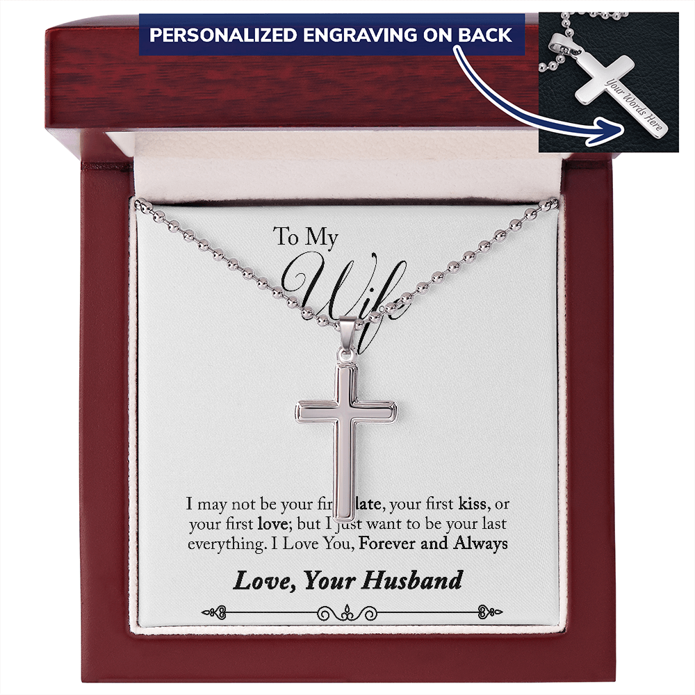 Quang Vo - Stainless Steel Cross (ball chain) with engraving