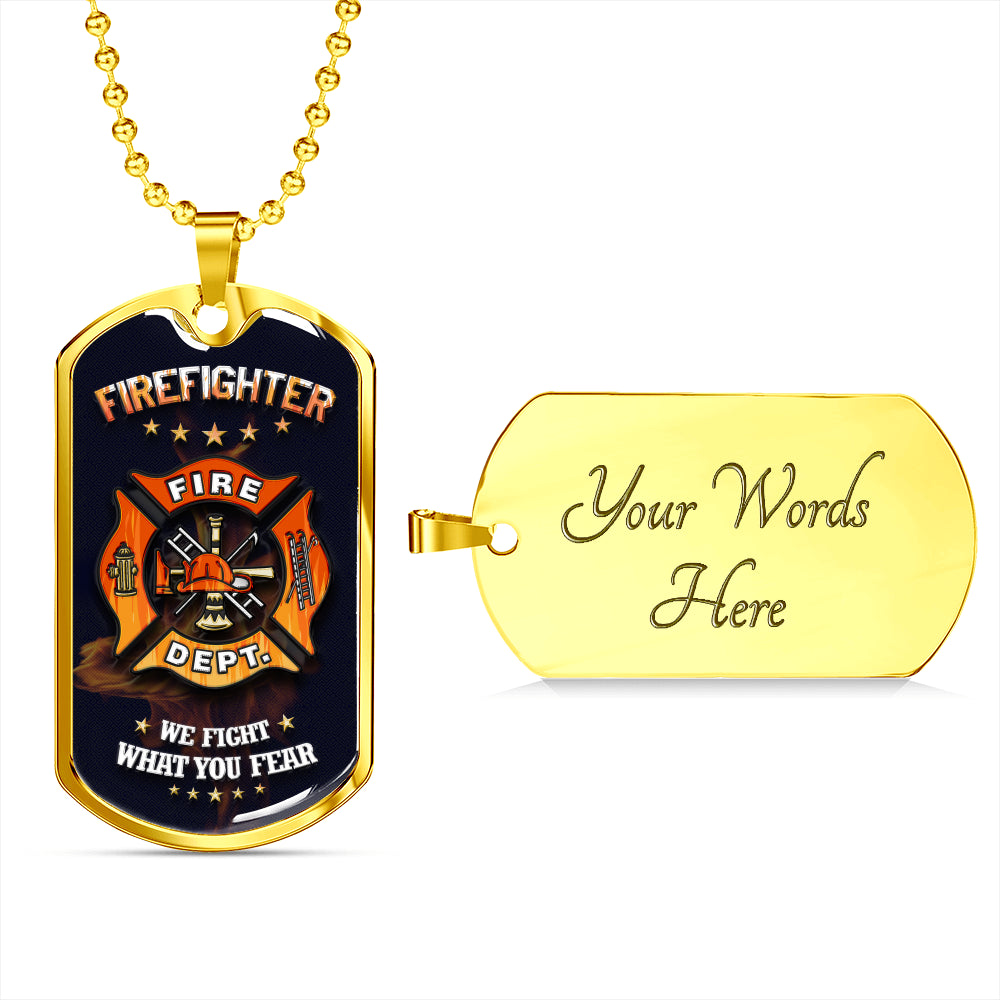 Sample Dog Tag - Firefighter