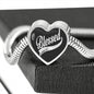 Heart Charm Sample - Blessed