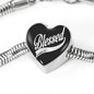 Heart Charm Sample - Blessed