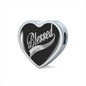Heart Charm Sample - Blessed