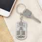 Sample for Joe - Dog Tag Keychain Engraved 9/28