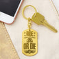 Sample for Joe - Dog Tag Keychain Engraved 9/28