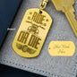Sample for Joe - Dog Tag Keychain Engraved 9/28
