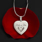 Sample for Joe - Engraved Heart Necklace 9/28