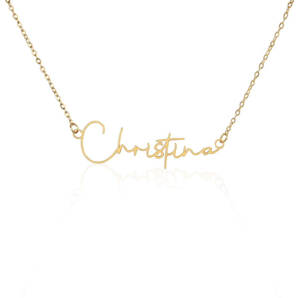 ninemonthsamples - signature name necklace