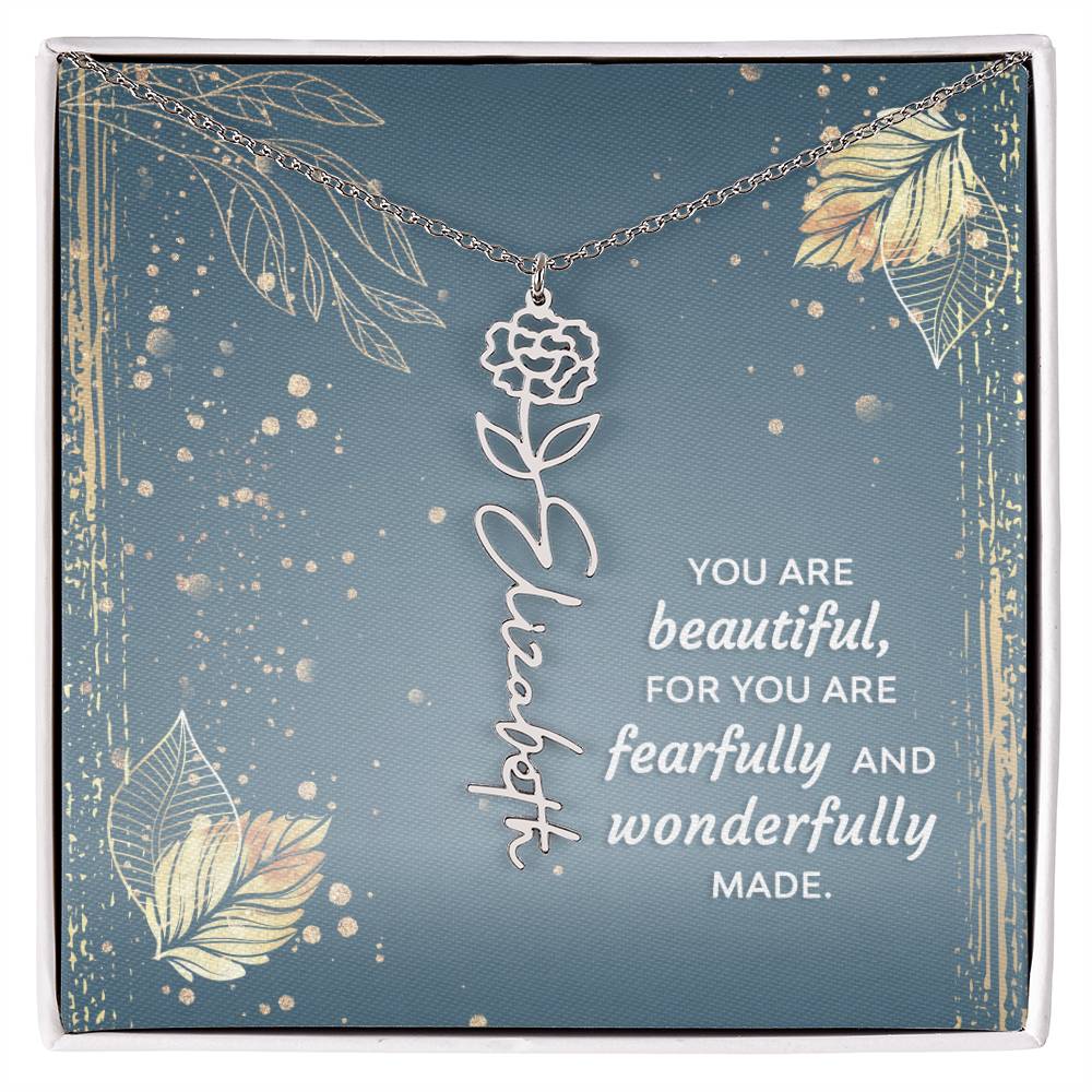 Flower Name Necklace 10/11