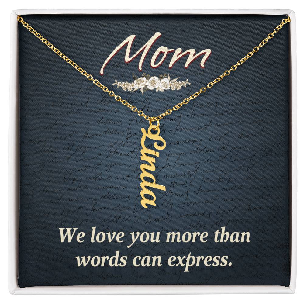 Multi Vertical Name Necklace 10/11