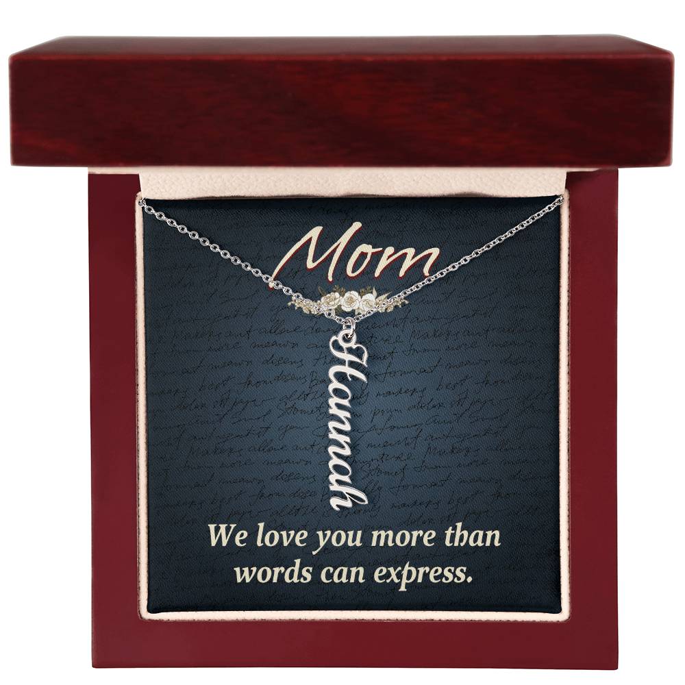 Multi Vertical Name Necklace 10/11