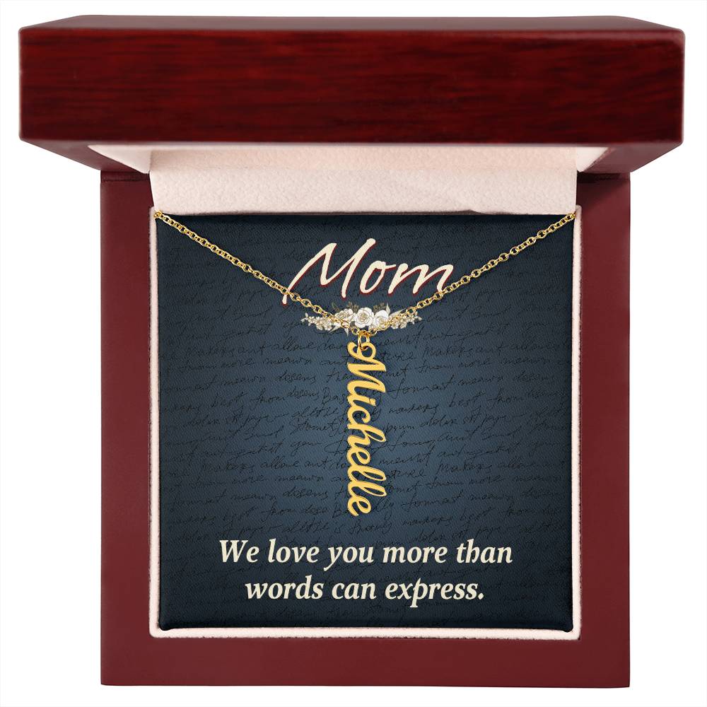 Multi Vertical Name Necklace 10/11