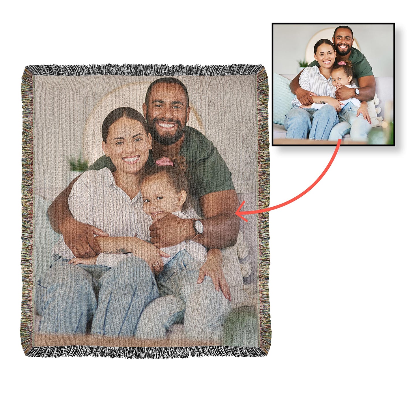 Sample for Joe - Heirloom Photo Blanket (Portrait) 9/30
