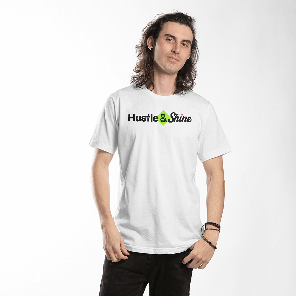 Hustle & Shine White Tee