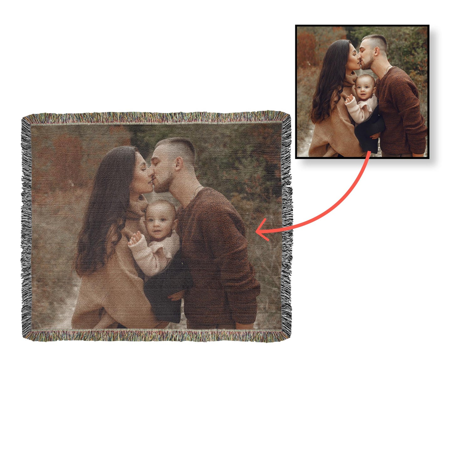 Sample for Joe - Photo Heirloom Woven Blanket 60x80 landscape