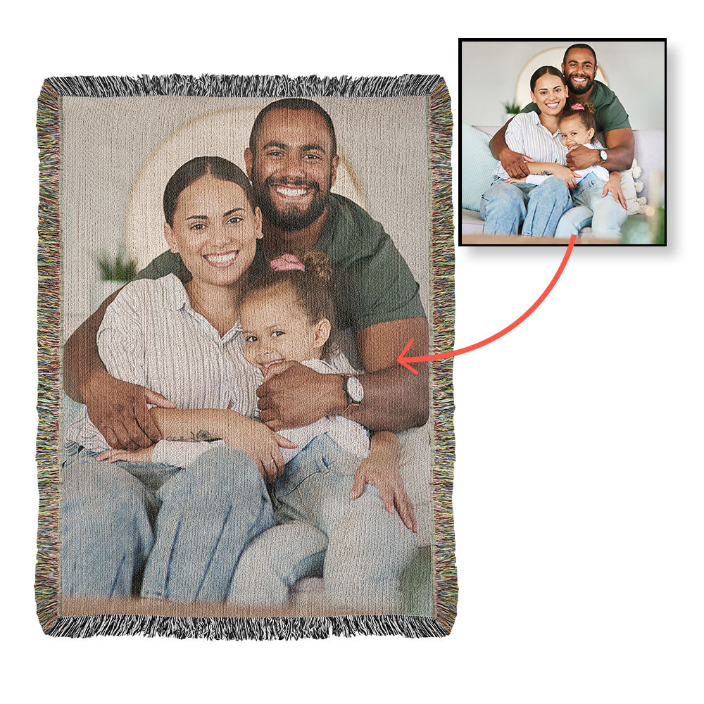 Sample for Joe - Photo Heirloom Woven Blanket37x52 portrait