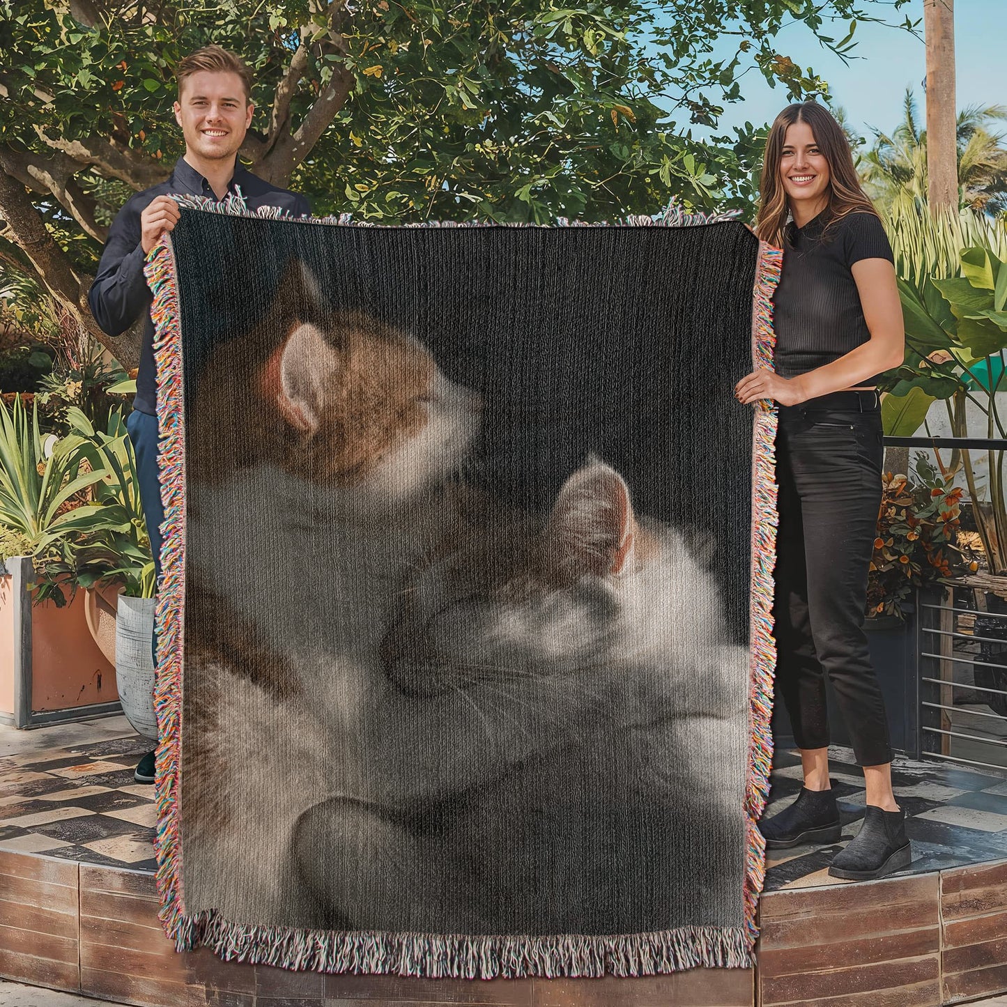 Sample for Joe - Photo Heirloom Woven Blanket37x52 portrait