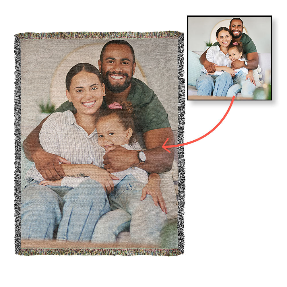Sample for Joe - Photo Heirloom Woven Blanket37x52 portrait