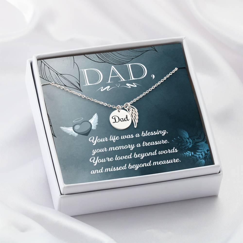 Sample for Joe - Memorial Dad Necklace 9/30
