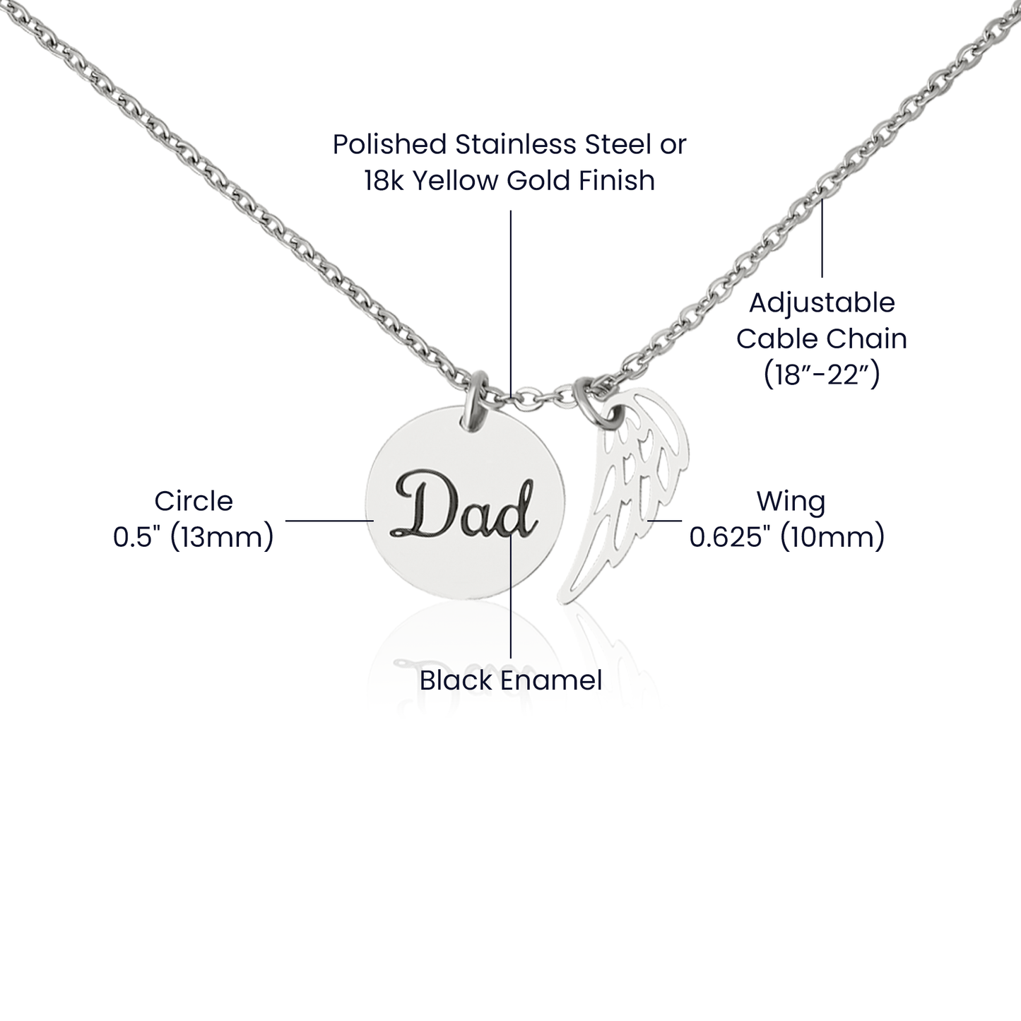 Sample for Joe - Memorial Dad Necklace 9/30