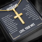 Gold Cross - regular snake chain