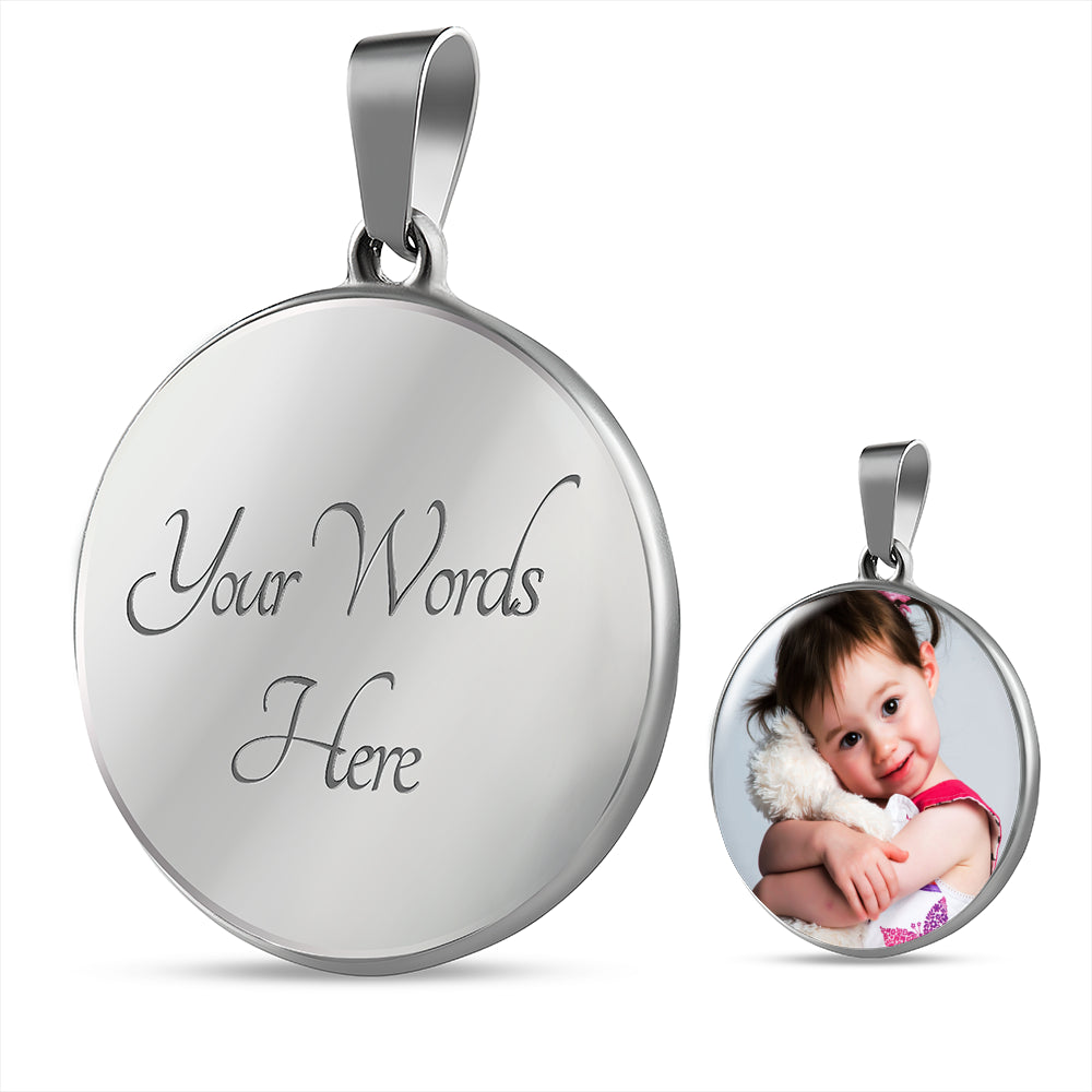 Sample Circle Pendant - Little Girl Photo