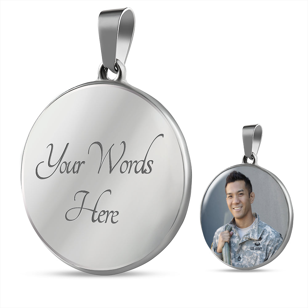 Sample Circle Necklace - Soldier Photo