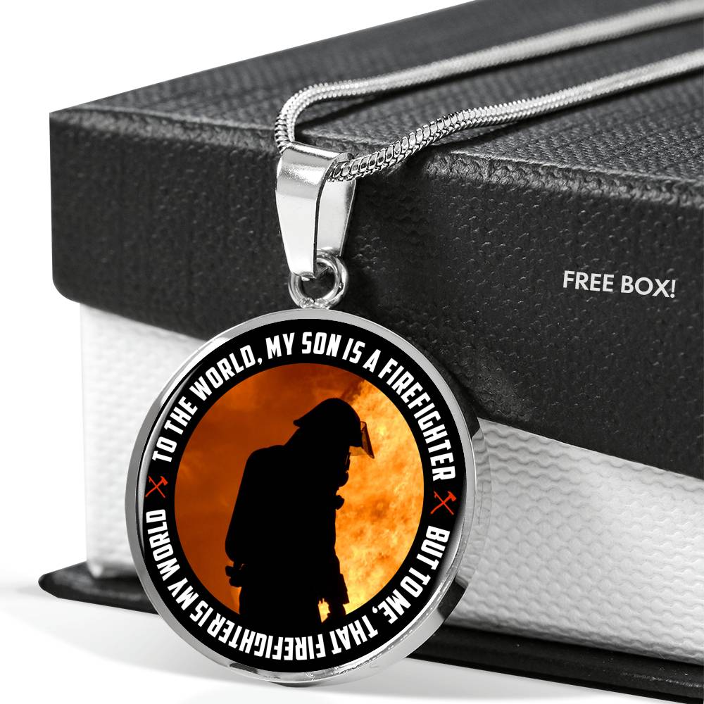 Sample Circle Necklace - Firefighter Son