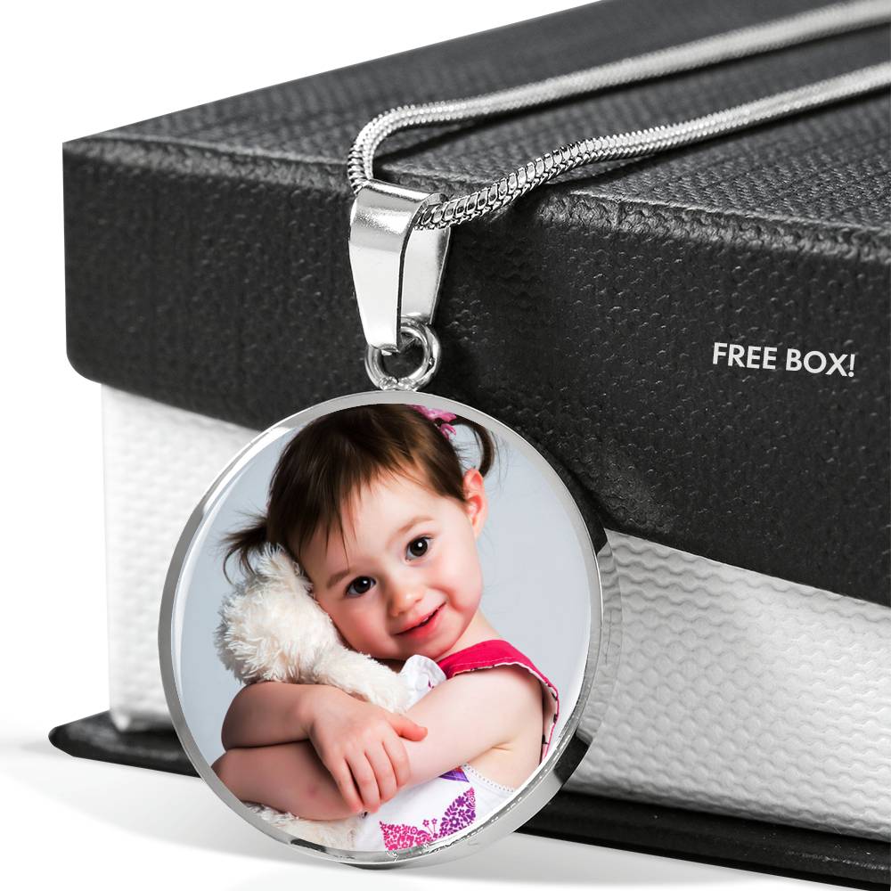 Sample Circle Pendant - Little Girl Photo