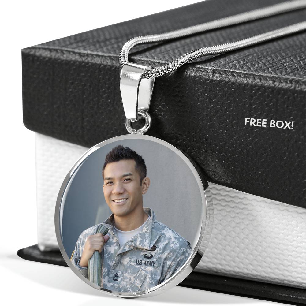 Sample Circle Necklace - Soldier Photo