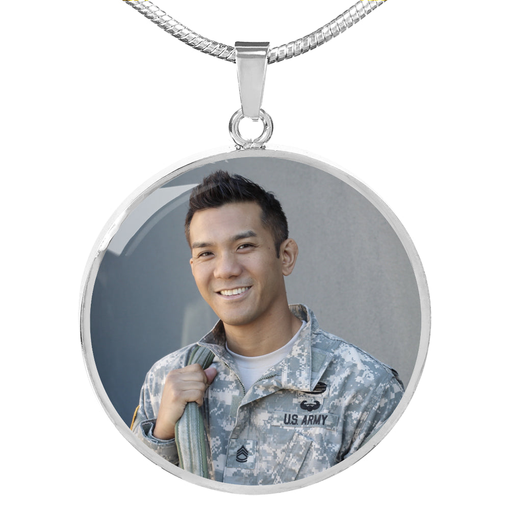Sample Circle Necklace - Soldier Photo