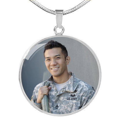 Sample Circle Necklace - Soldier Photo