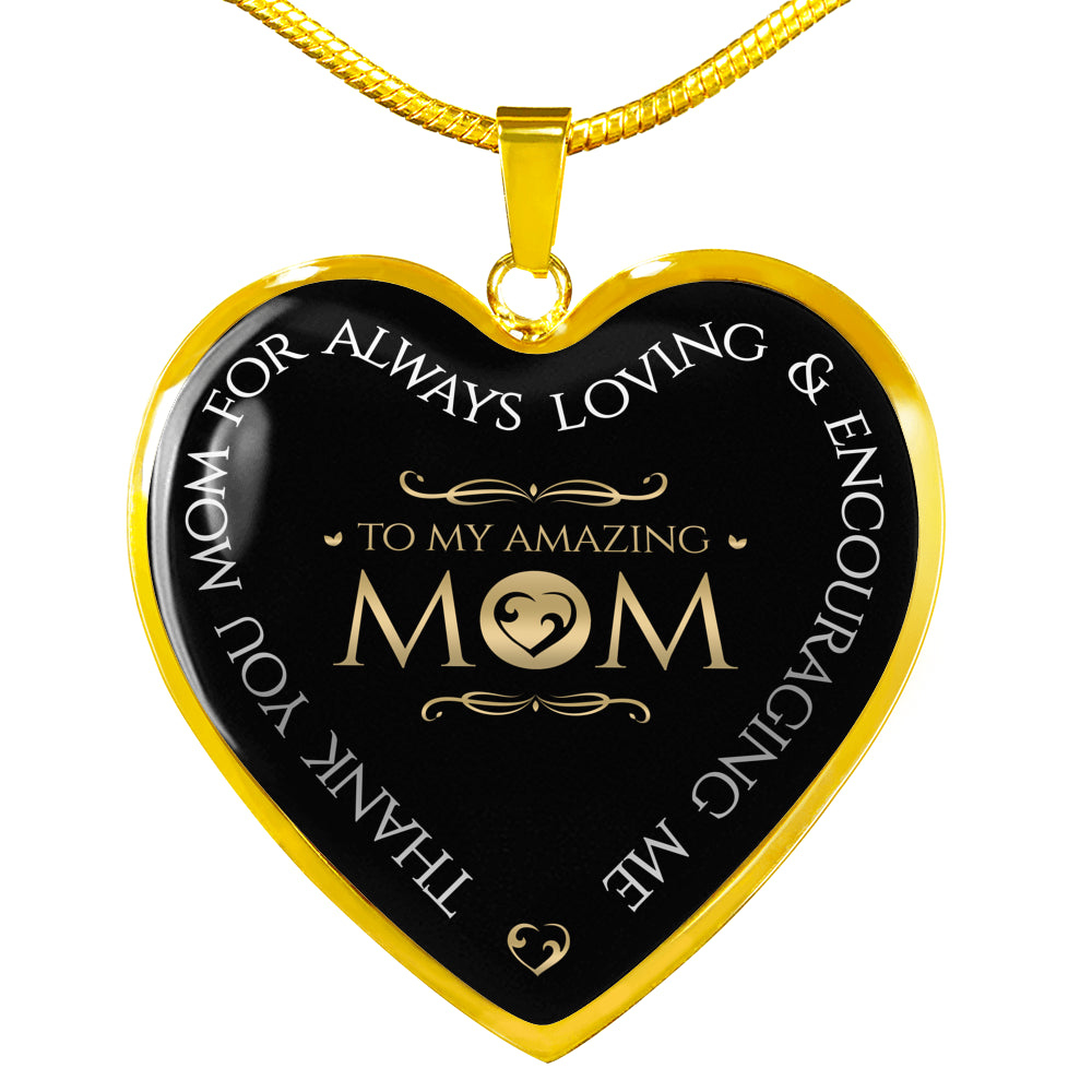 Sample Heart Necklace - To My Amazing Mom