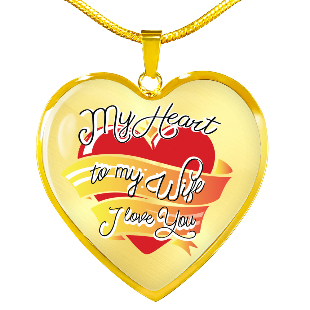 Sample Heart Necklace - To My Wife