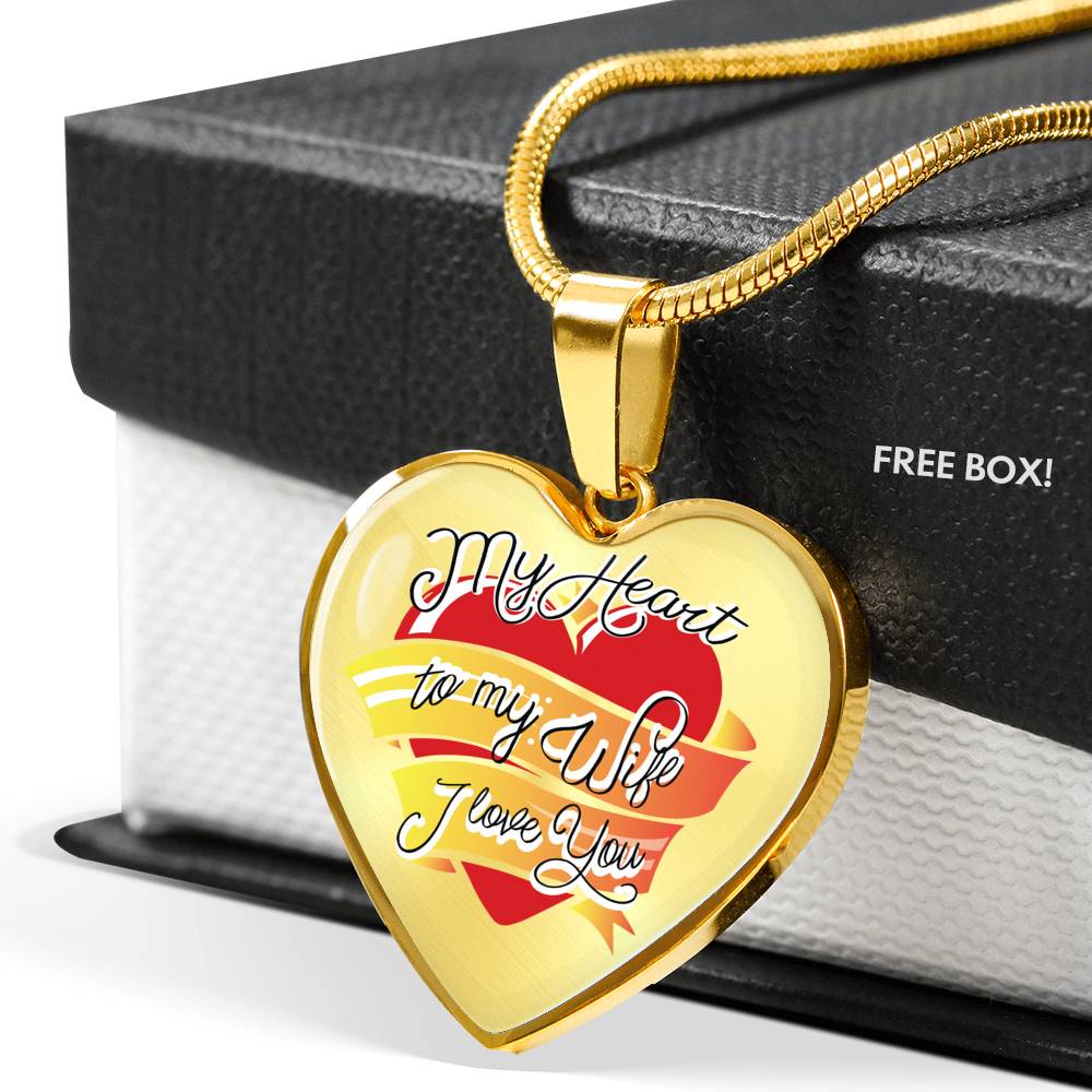 Sample Heart Necklace - To My Wife