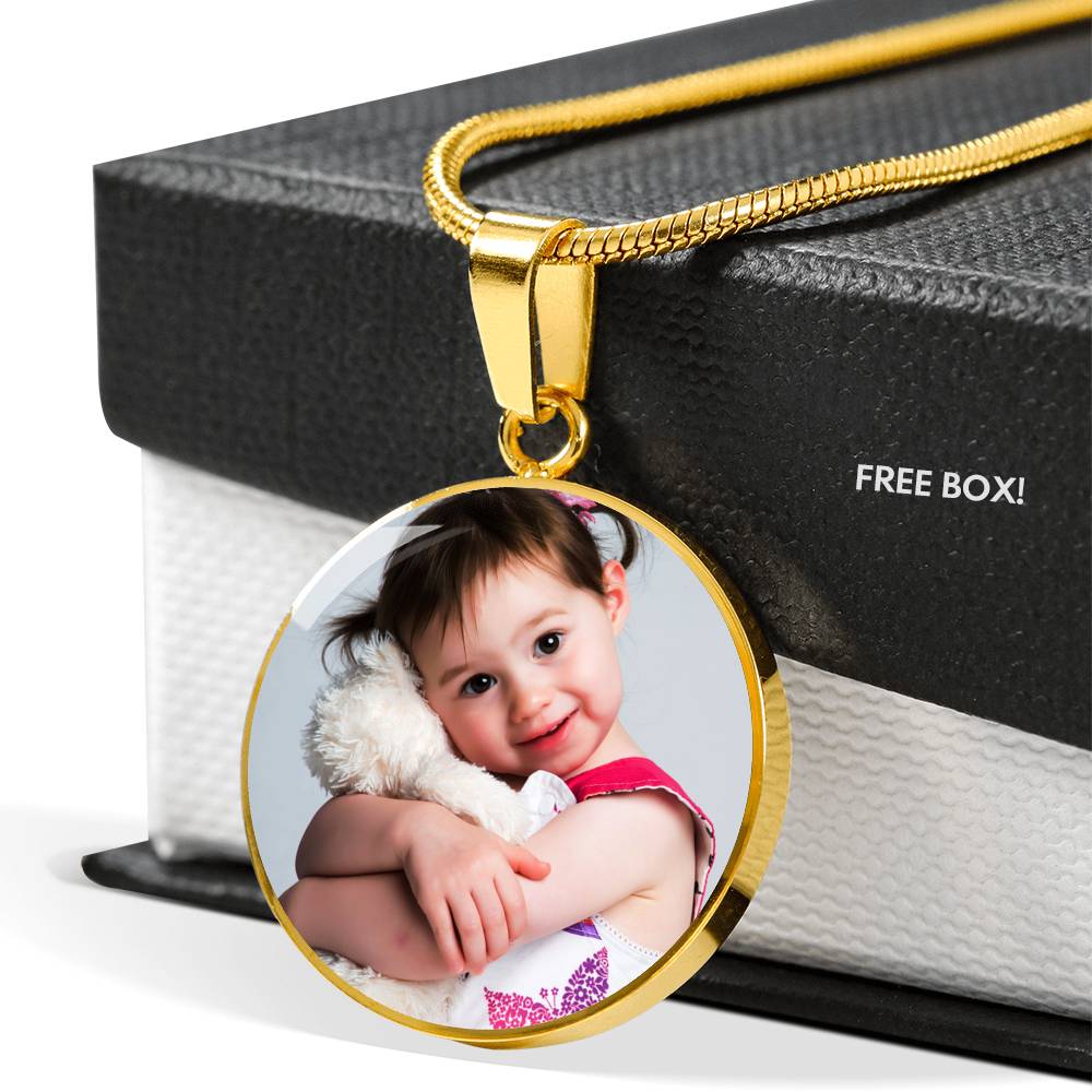 Sample Circle Pendant - Little Girl Photo