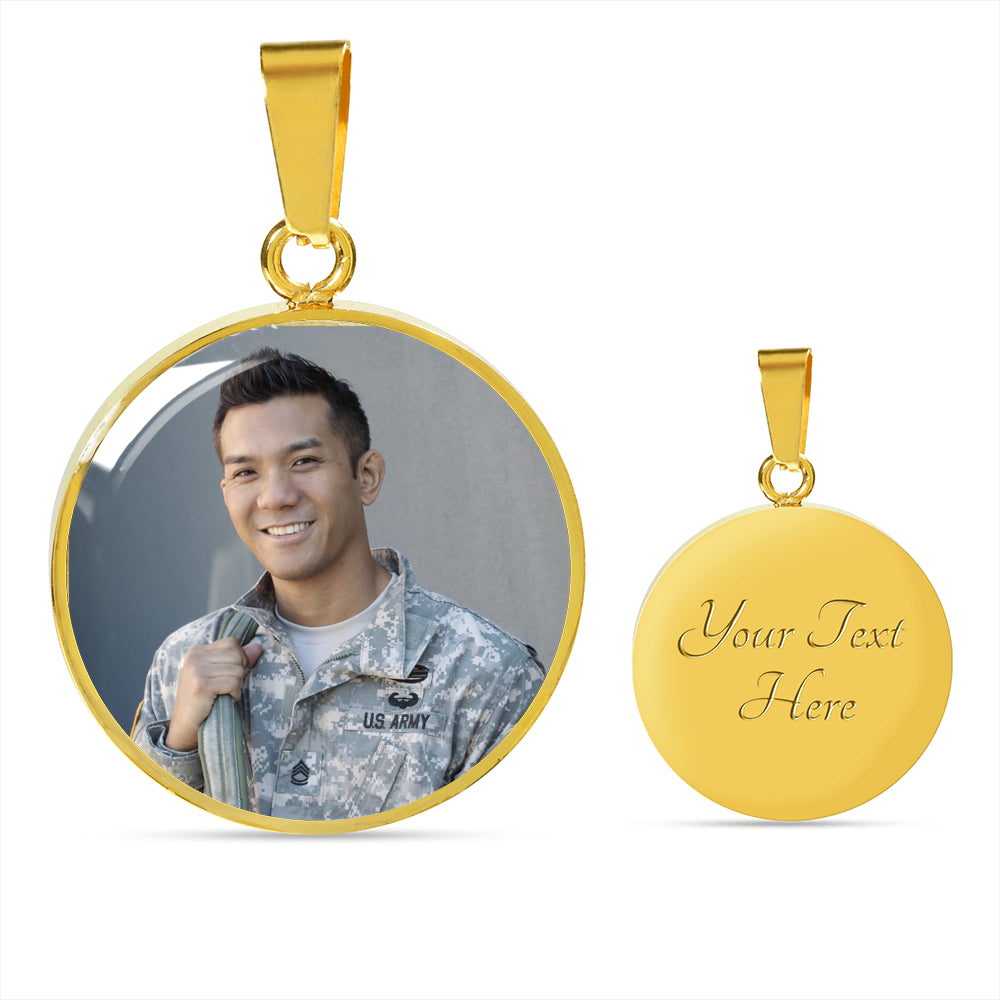 Sample Circle Necklace - Soldier Photo