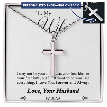 Quang Vo - Stainless Steel Cross (ball chain) with engraving