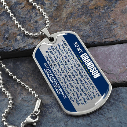 Carlos to Alan -- To My Grandson Dog Tag