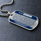 Carlos to Alan -- To My Grandson Dog Tag