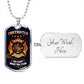 Sample Dog Tag - Firefighter