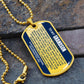 Carlos to Alan -- To My Grandson Dog Tag