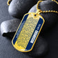 Carlos to Alan -- To My Grandson Dog Tag