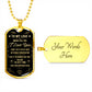 Sample Dog Tag - To My Love
