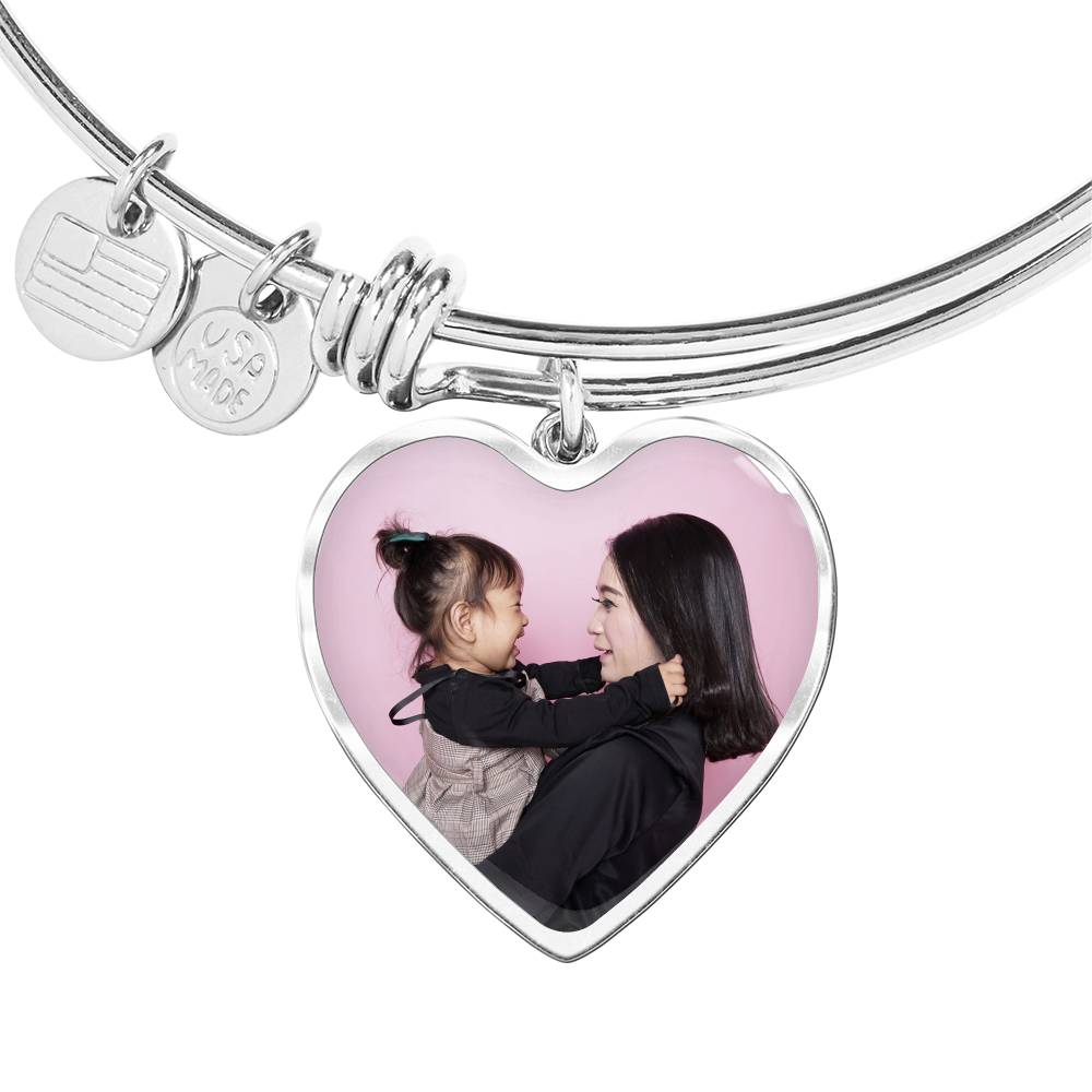 Sample Heart Bangle - Mom & Daughter