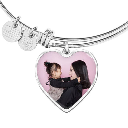 Sample Heart Bangle - Mom & Daughter