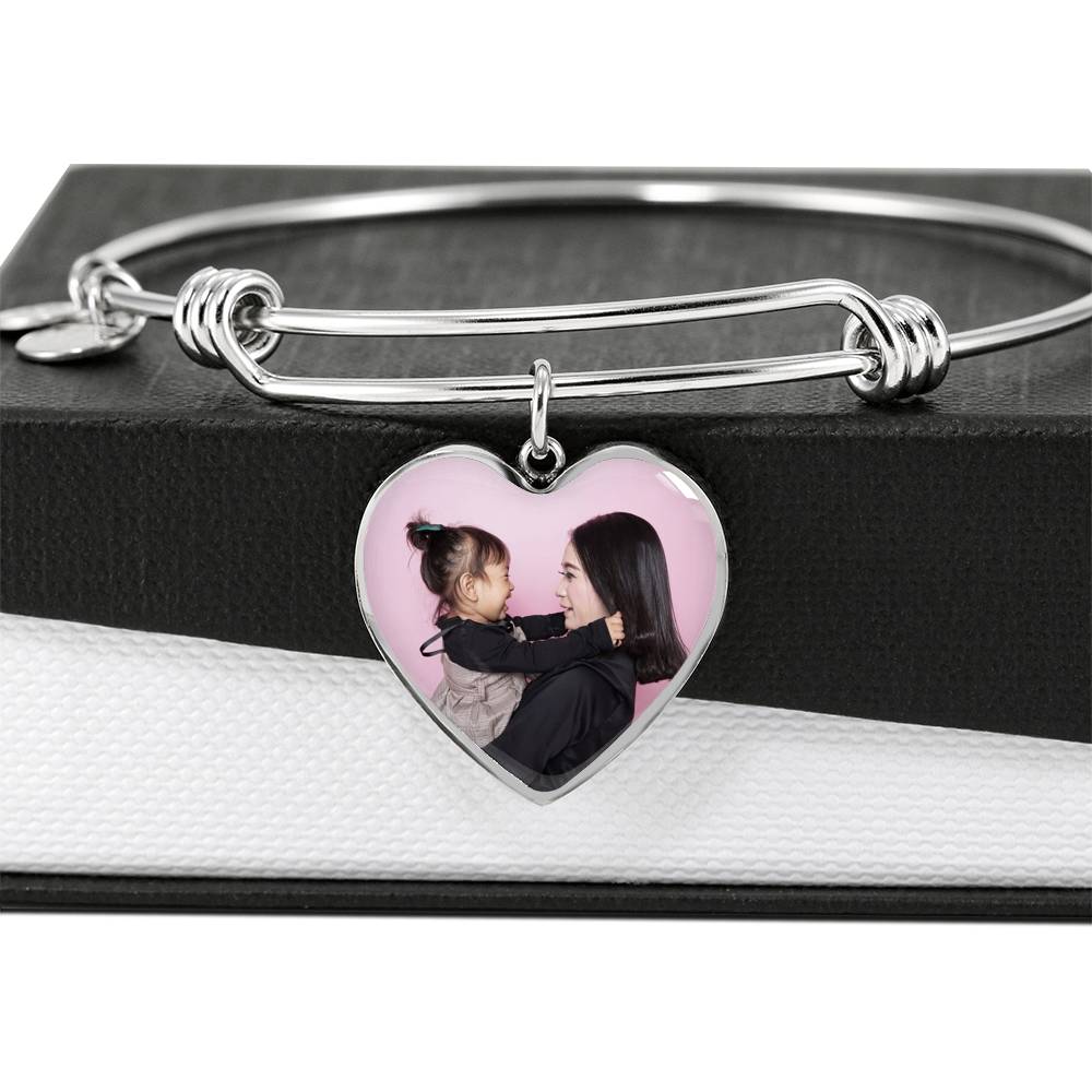 Sample Heart Bangle - Mom & Daughter