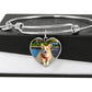 Sample Heart Bangle - Dog Photo